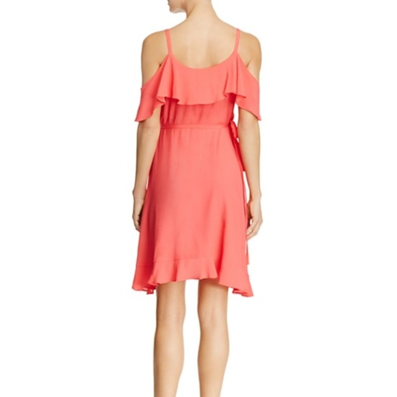 Cupcake and Cashmere Cold Shoulder Hot Coral Dress - Picture 4 of 4